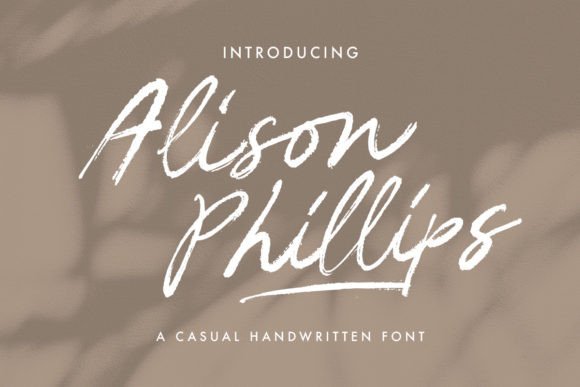 Alison Phillips: A Casual Handwritten Font for Editors