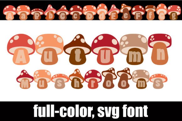 Autumn Mushrooms Font for Bold Campaigns