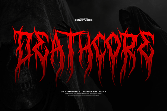 Deathcore Font: Bold Blackletter for Editorial Design