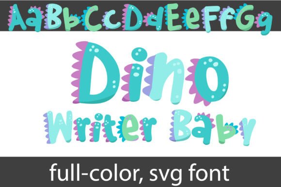 Dino Writer Baby: A Playful Color Font for Branding