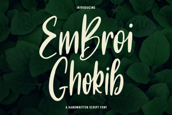 Embroi Ghokib: A Modern Script Font for Web Design