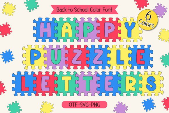 Happy Puzzle: A Playful Color Font for Crafters