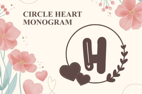 Monogram Circle Heart: A Delicate Web Font