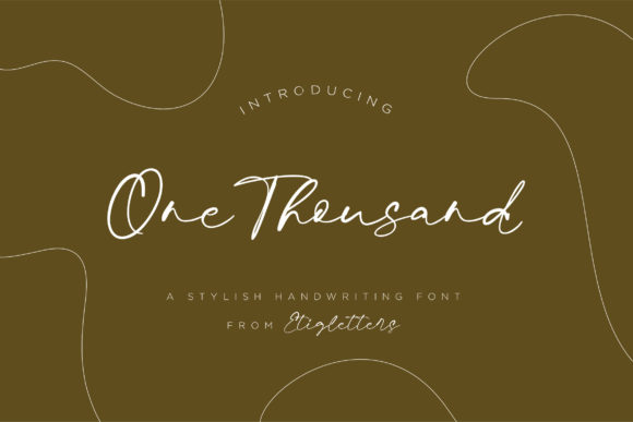 One Thousand: An Elegant Script Font for Editorial Design