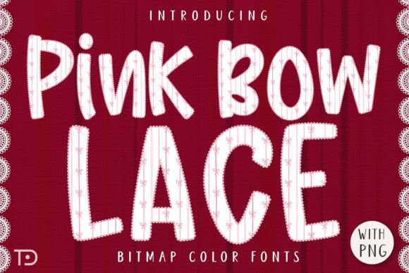 Pink Bow Lace Font for Handmade Creators