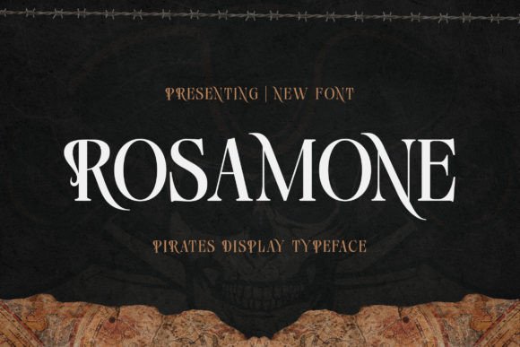 Rosamone: A Pirate Serif Font for Bold Designs
