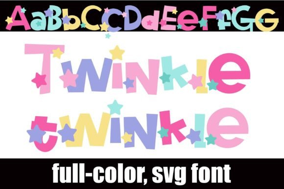 Twinkle Twinkle: A Whimsical Color Font for Digital Design