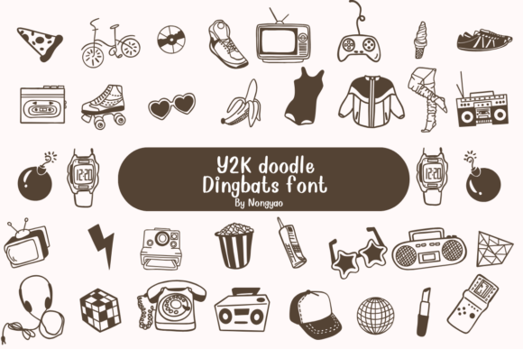 Y2k Doodle: A Playful Typeface for Modern Brands
